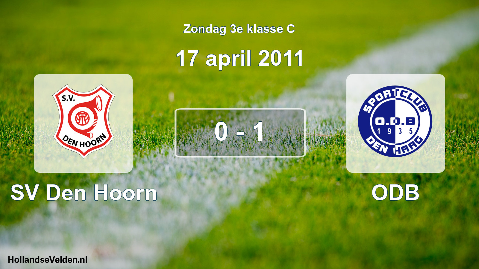 Total number of matches played: SV Den Hoorn - ODB 0 - 1 (17 April 2011)