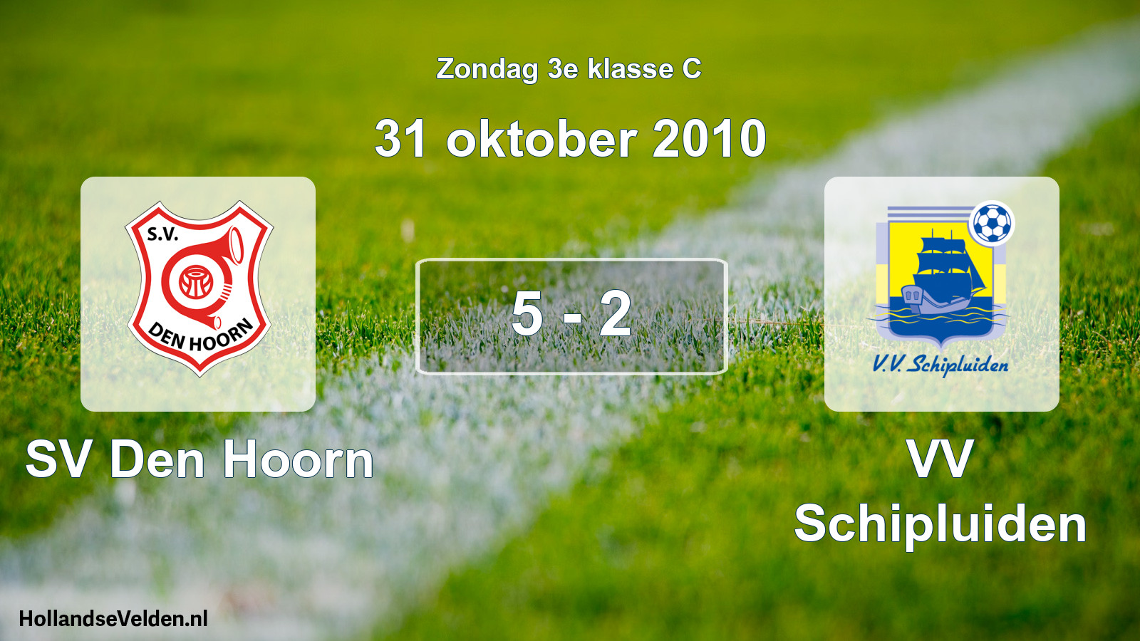 Total number of matches played: SV Den Hoorn - VV Schipluiden 5 - 2 (31 October 2010)