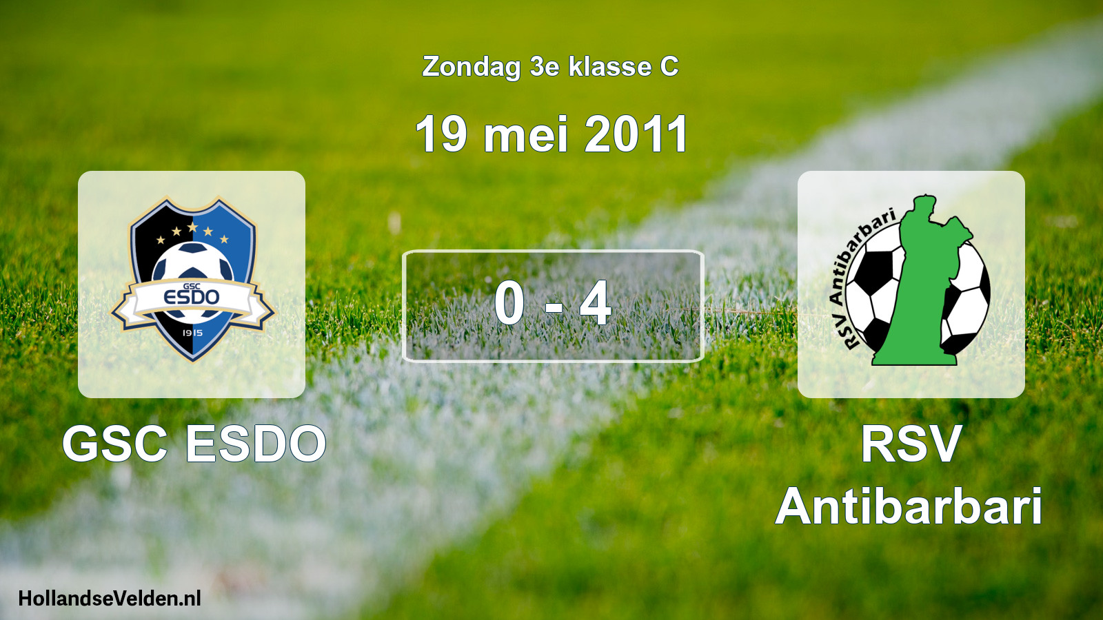 Total number of matches played: GSC ESDO - RSV Antibarbari 0 - 4 (19 May 2011)