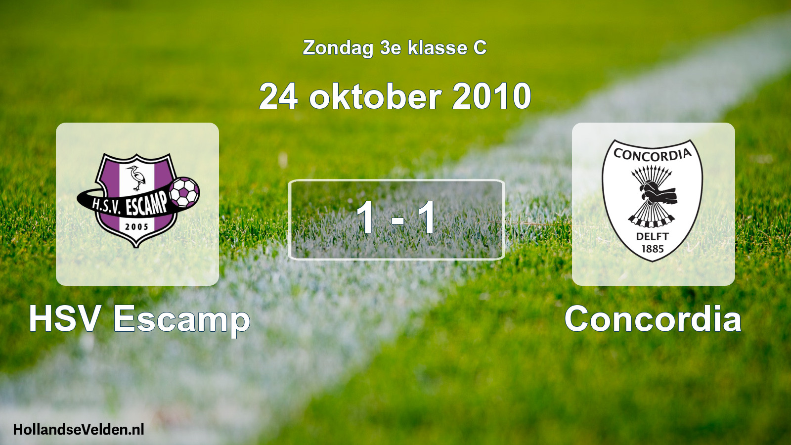 Total number of matches played: HSV Escamp - Concordia 1 - 1 (24 October 2010)