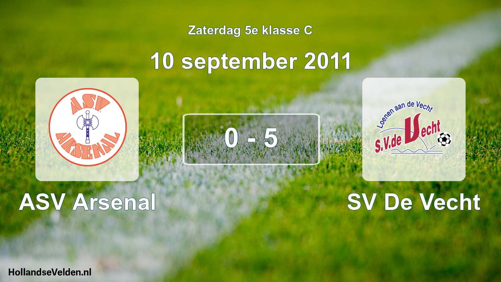 Total number of matches played: ASV Arsenal - SV De Vecht 0 - 5 (10 September 2011)