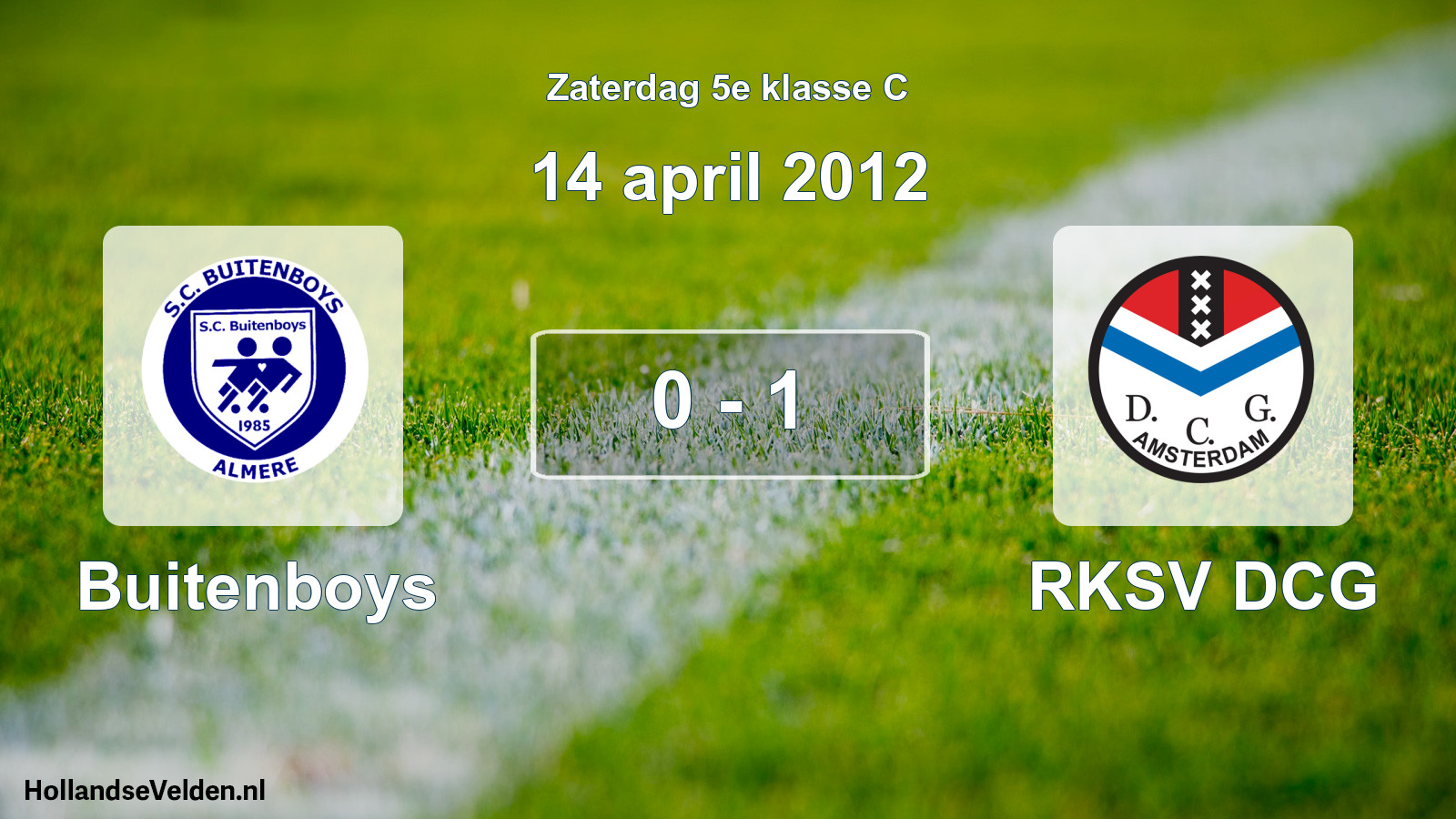 Total number of matches played: Buitenboys - RKSV DCG 0 - 1 (14 April 2012)