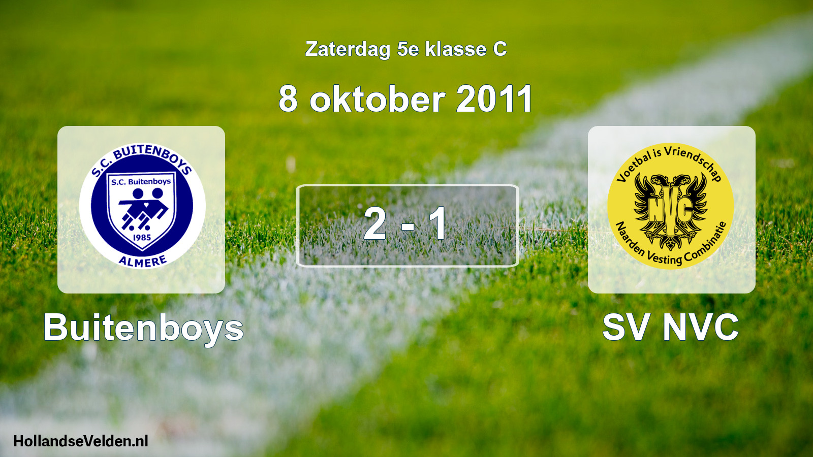 Total number of matches played: Buitenboys - SV NVC 2 - 1 (8 October 2011)
