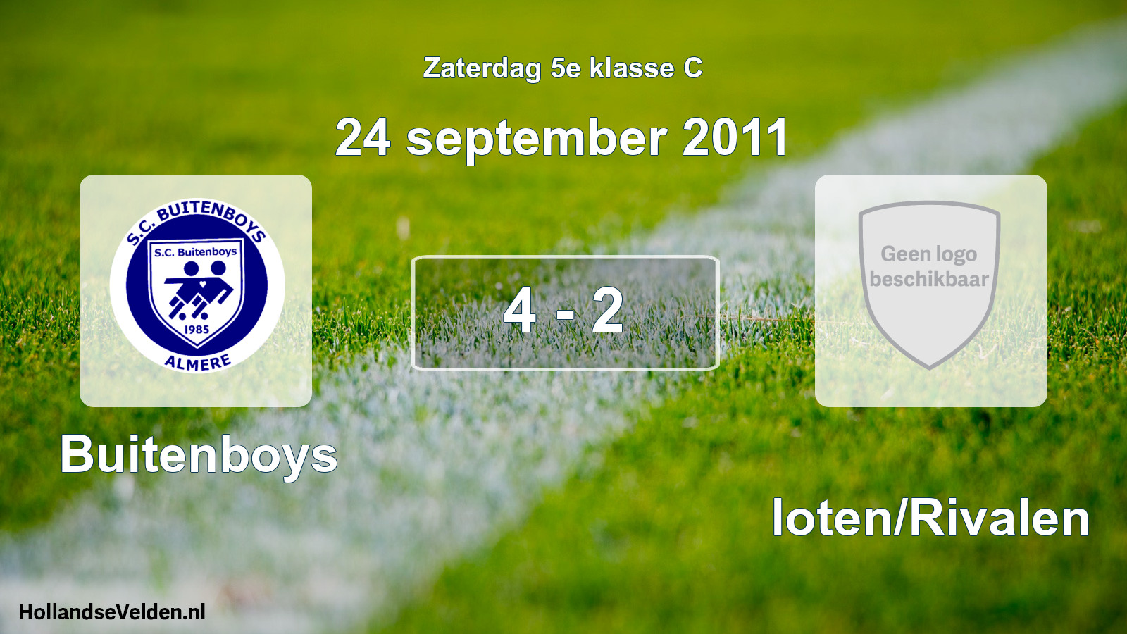 Total number of matches played: Buitenboys - Sloten/Rivalen 4 - 2 (24 September 2011)
