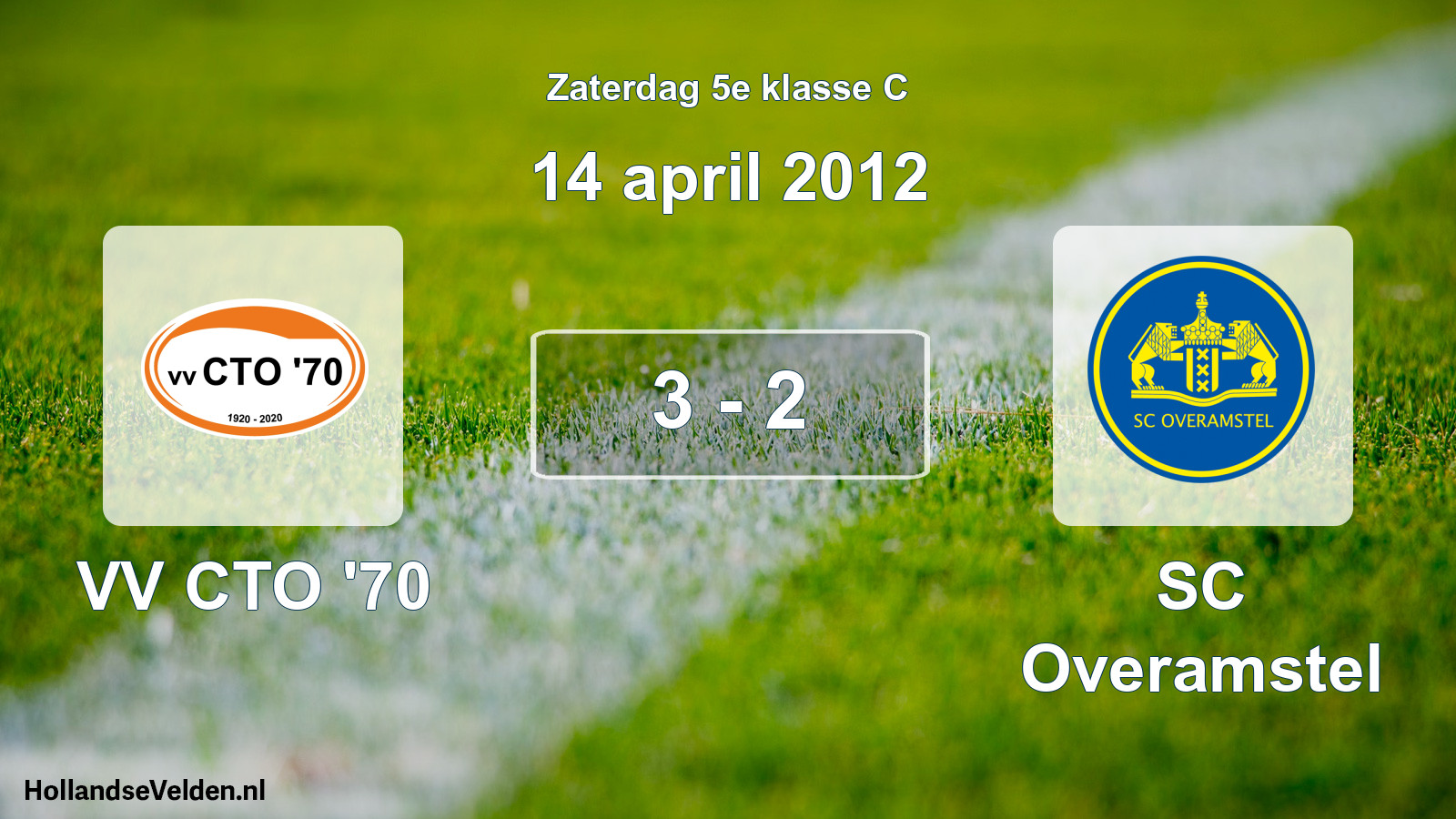 Total number of matches played: VV CTO '70 - SC Overamstel 3 - 2 (14 April 2012)