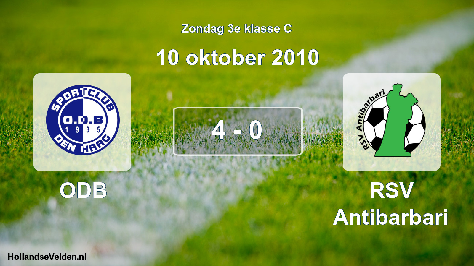 Total number of matches played: ODB - RSV Antibarbari 4 - 0 (10 October 2010)
