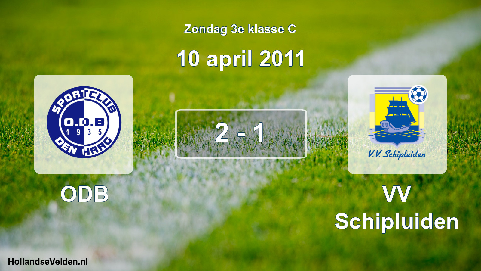 Total number of matches played: ODB - VV Schipluiden 2 - 1 (10 April 2011)