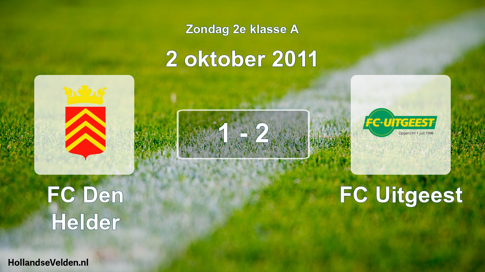 Total number of matches played: FC Den Helder - FC Uitgeest 1 - 2 (2 October 2011)
