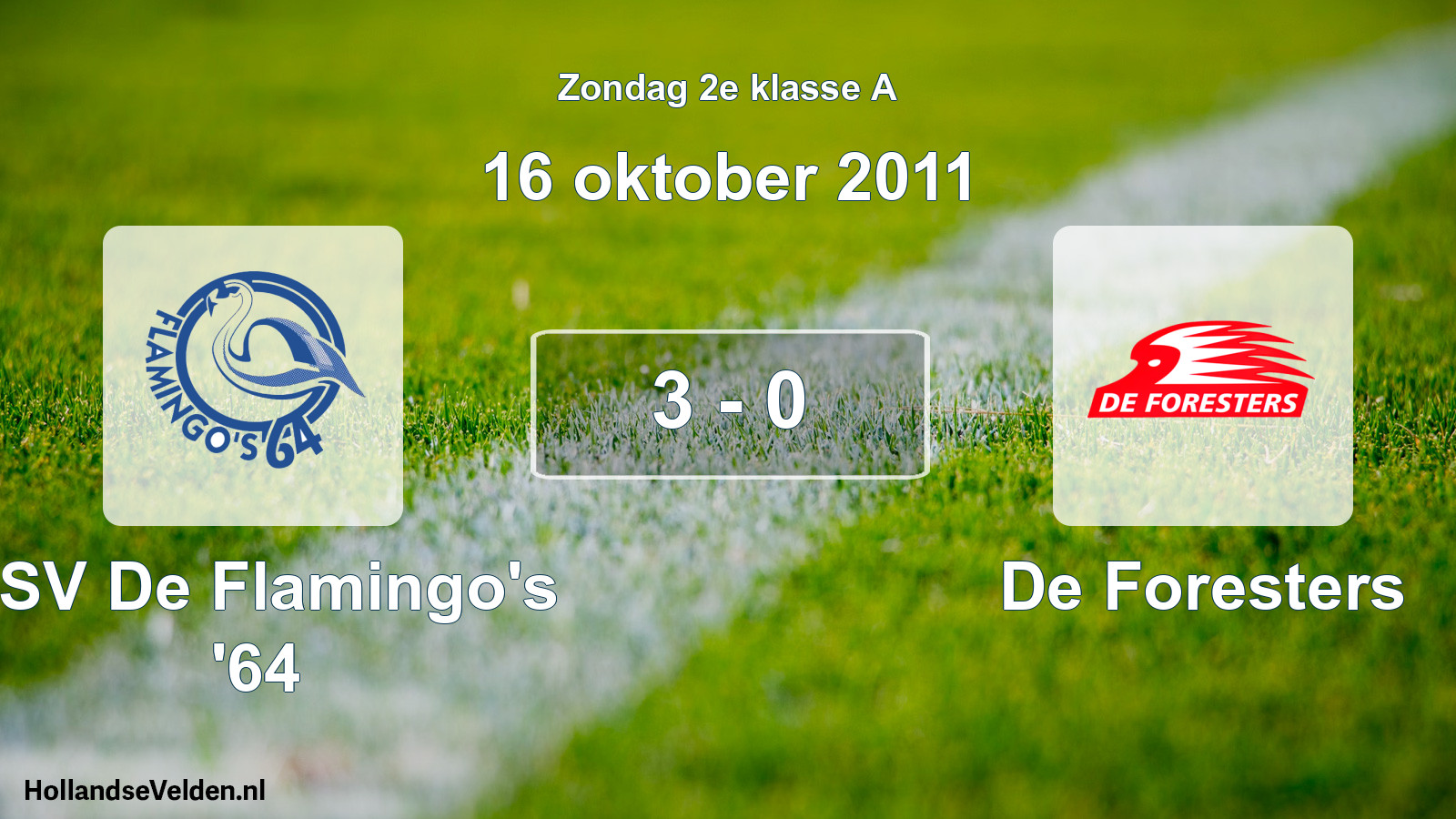Total number of matches played: ASV De Flamingo's '64 - De Foresters 3 - 0 (16 October 2011)