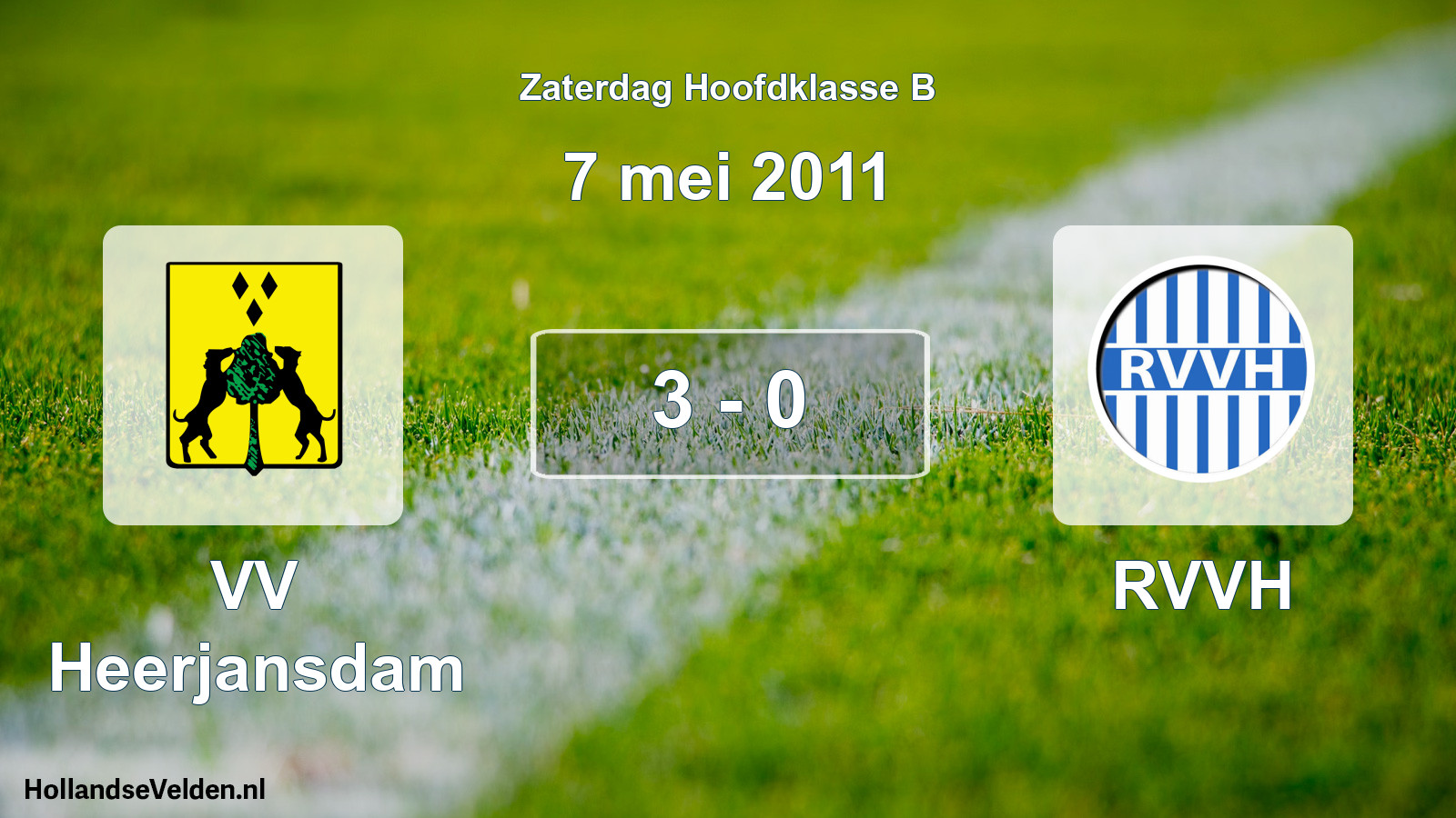 Total number of matches played: VV Heerjansdam - RVVH 3 - 0 (7 May 2011)