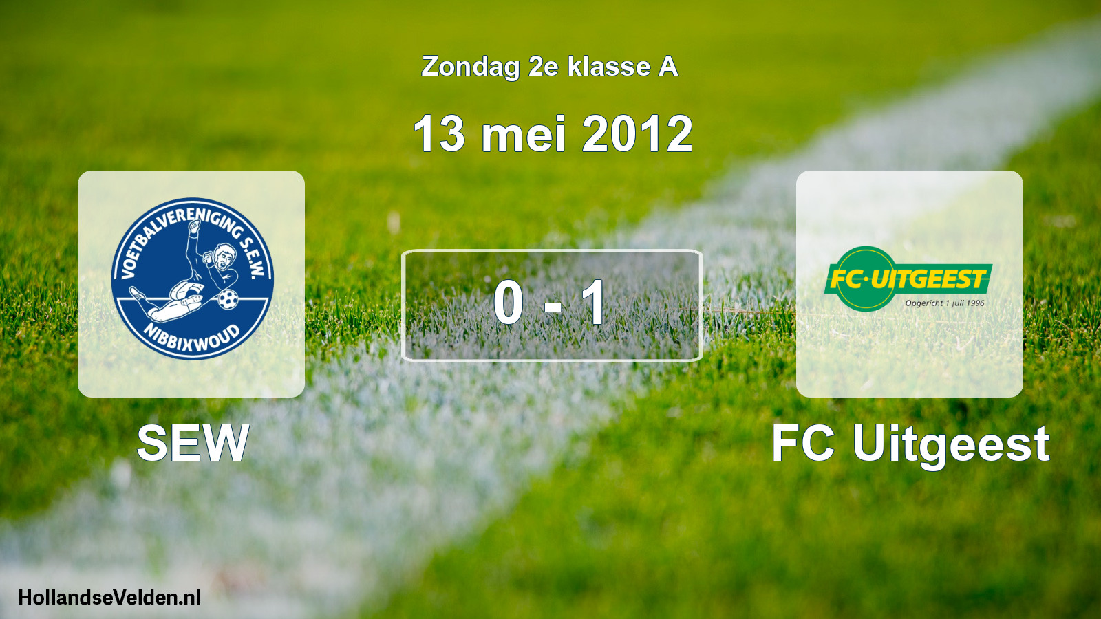 Total number of matches played: SEW - FC Uitgeest 0 - 1 (13 May 2012)