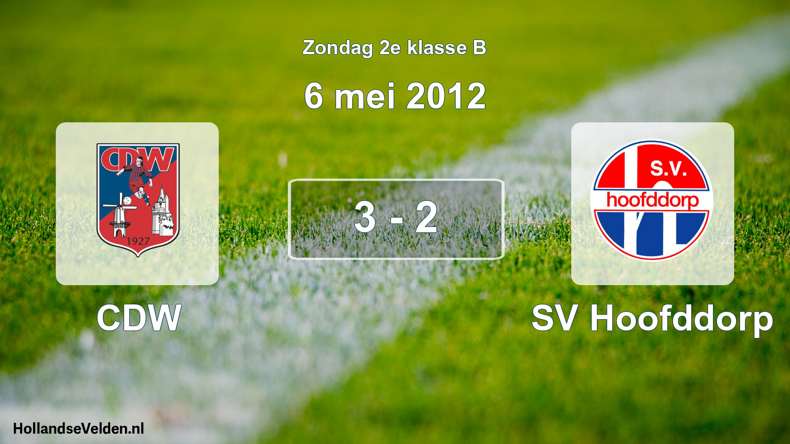 Total number of matches played: CDW - SV Hoofddorp 3 - 2 (6 May 2012)