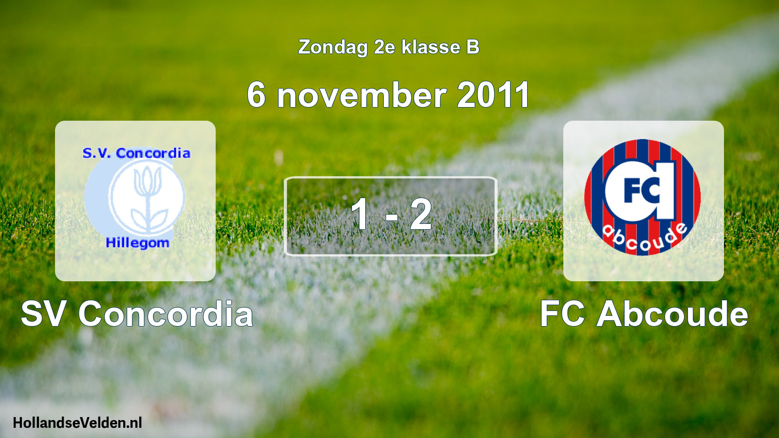 Total number of matches played: SV Concordia - FC Abcoude 1 - 2 (6 November 2011)