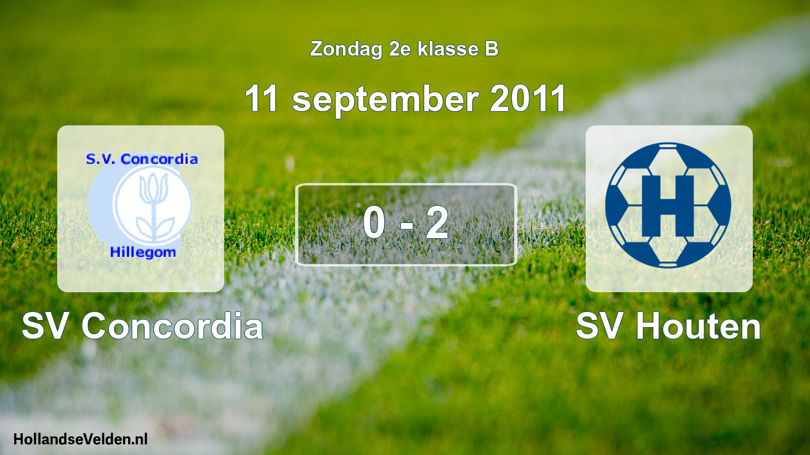 Total number of matches played: SV Concordia - SV Houten 0 - 2 (11 September 2011)