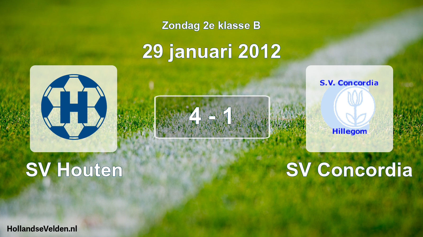 Total number of matches played: SV Houten - SV Concordia 4 - 1 (29 January 2012)