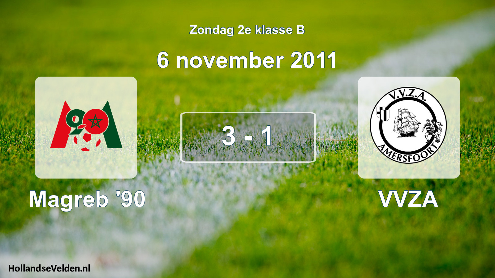Total number of matches played: Magreb '90 - VVZA 3 - 1 (6 November 2011)