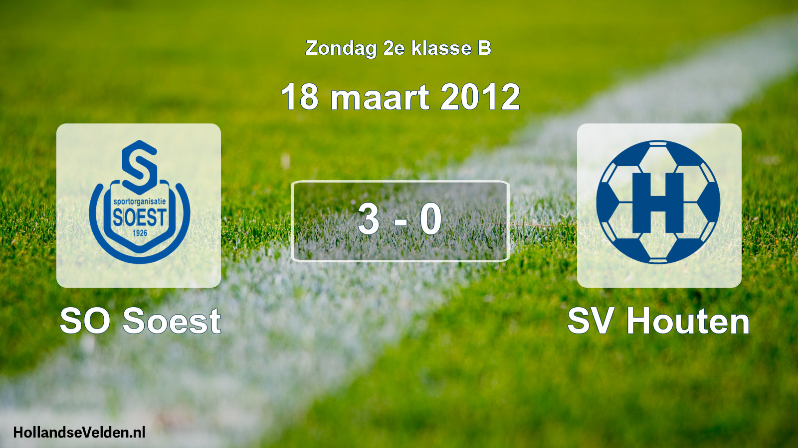 Total number of matches played: SO Soest - SV Houten 3 - 0 (18 March 2012)