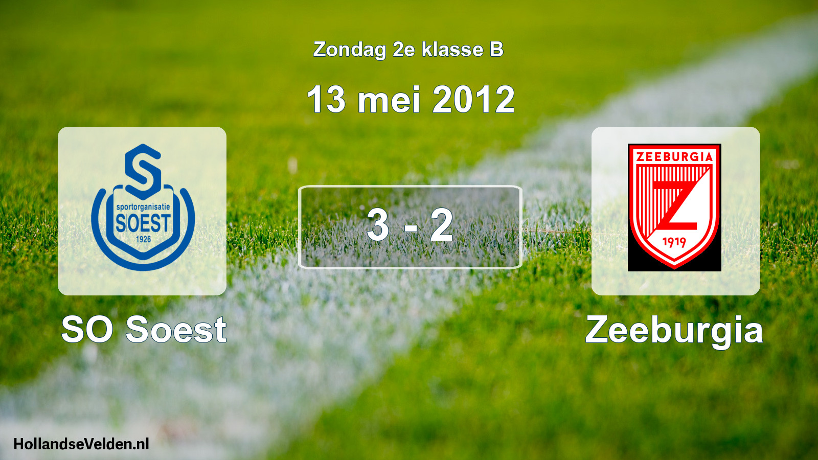 Total number of matches played: SO Soest - Zeeburgia 3 - 2 (13 May 2012)