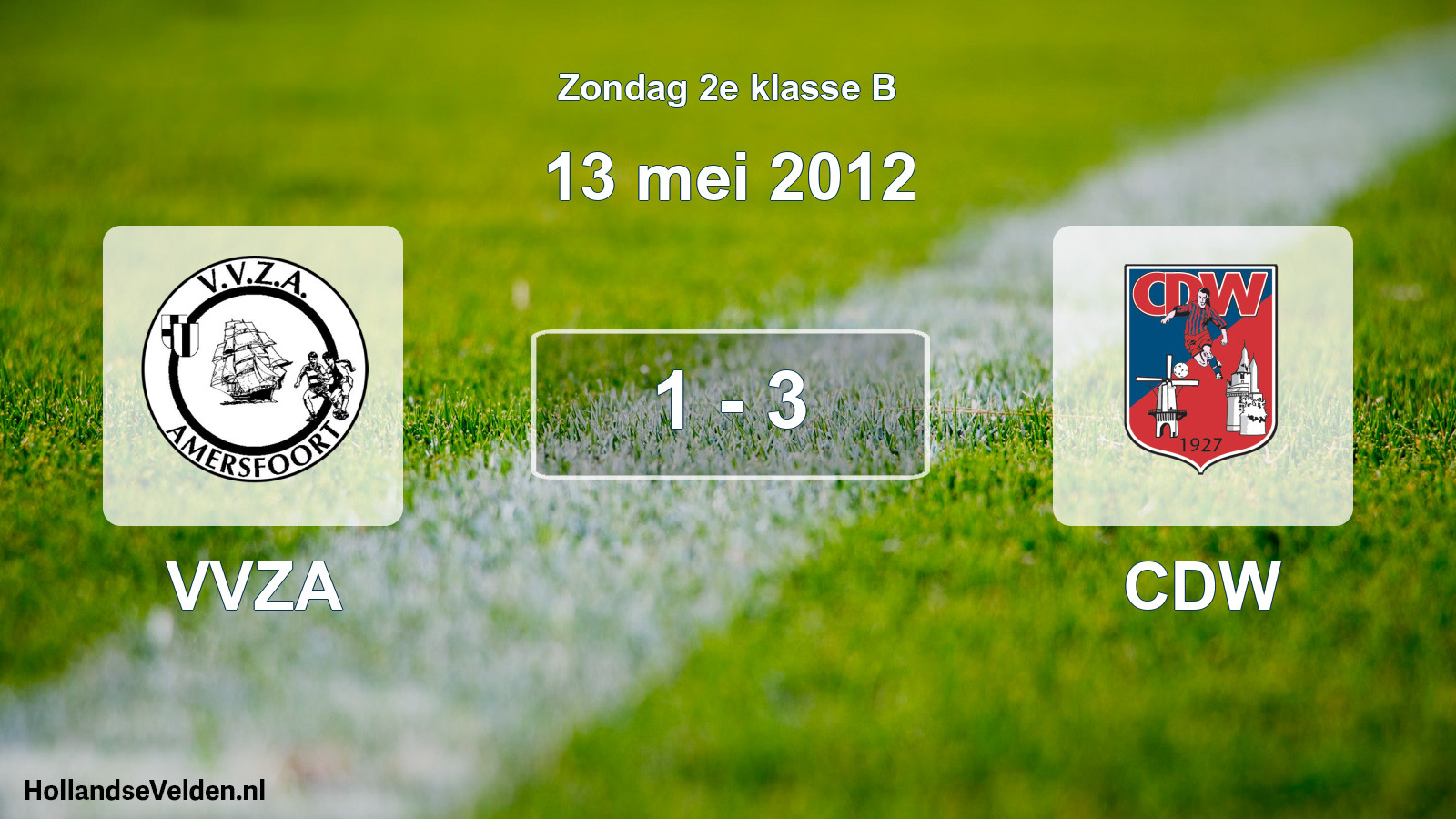 Total number of matches played: VVZA - CDW 1 - 3 (13 May 2012)