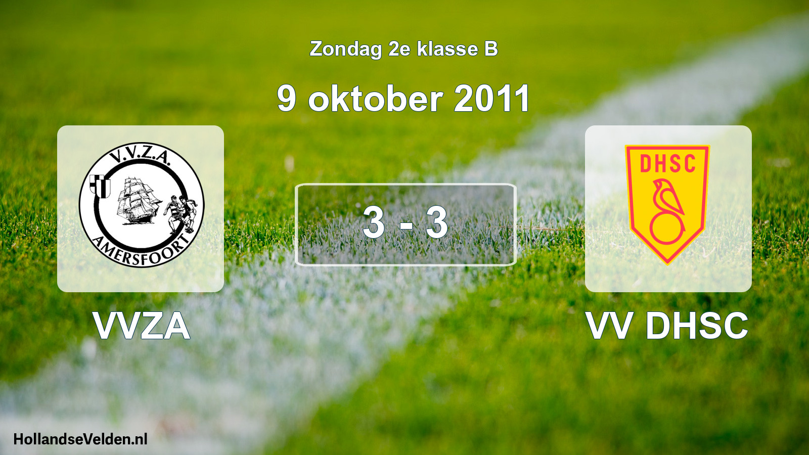 Total number of matches played: VVZA - VV DHSC 3 - 3 (9 October 2011)