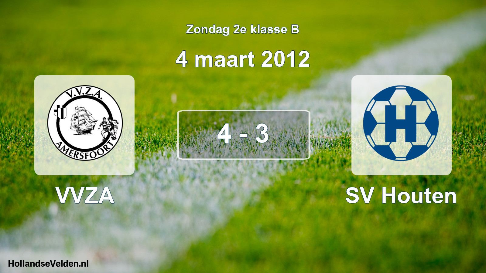 Total number of matches played: VVZA - SV Houten 4 - 3 (4 March 2012)