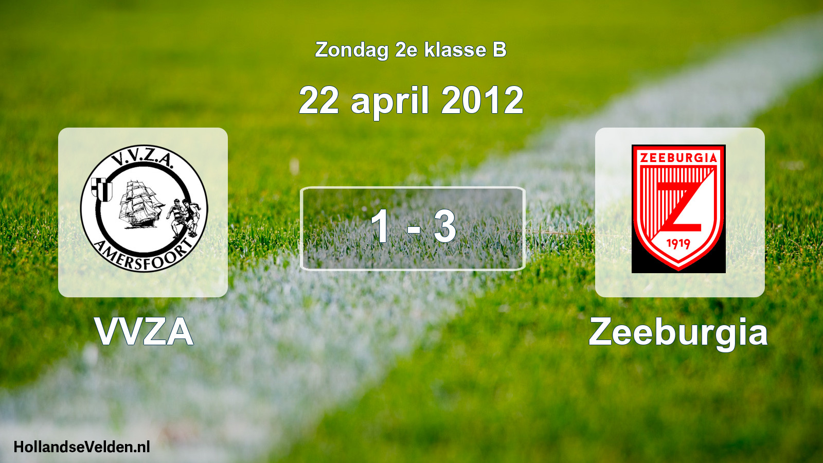 Total number of matches played: VVZA - Zeeburgia 1 - 3 (22 April 2012)