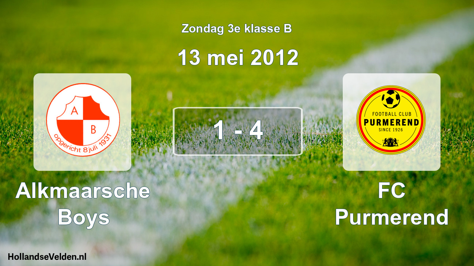 Total number of matches played: Alkmaarsche Boys - FC Purmerend 1 - 4 (13 May 2012)