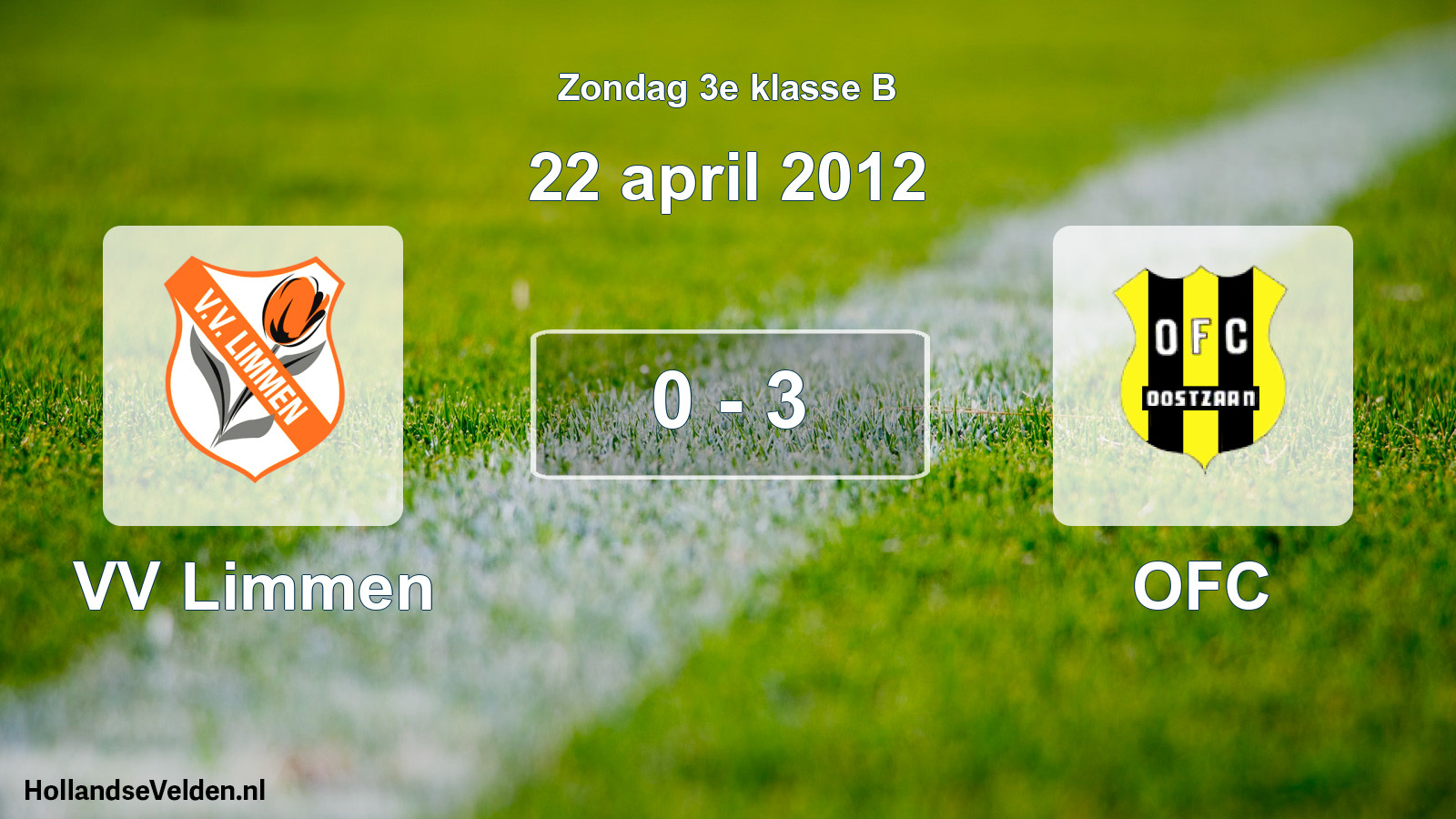 Total number of matches played: VV Limmen - OFC 0 - 3 (22 April 2012)