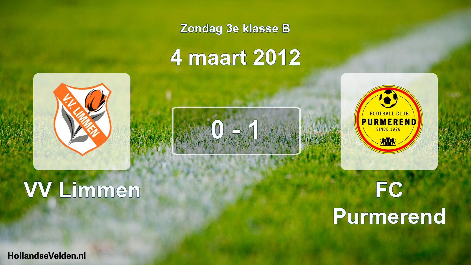 Total number of matches played: VV Limmen - FC Purmerend 0 - 1 (4 March 2012)