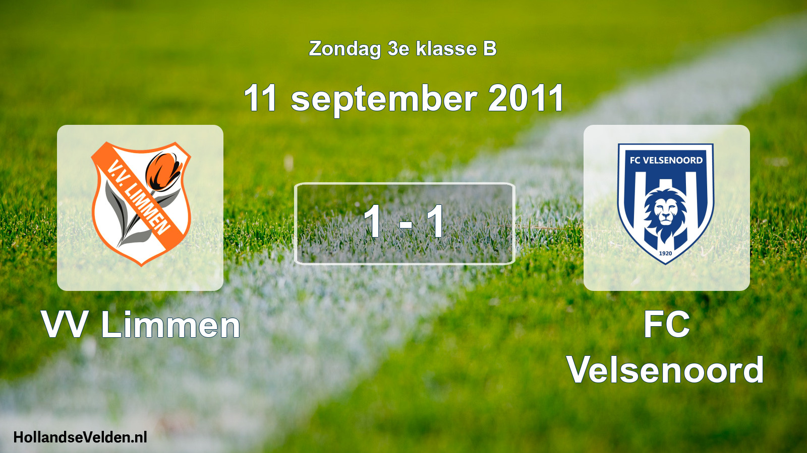 Total number of matches played: VV Limmen - FC Velsenoord 1 - 1 (11 September 2011)