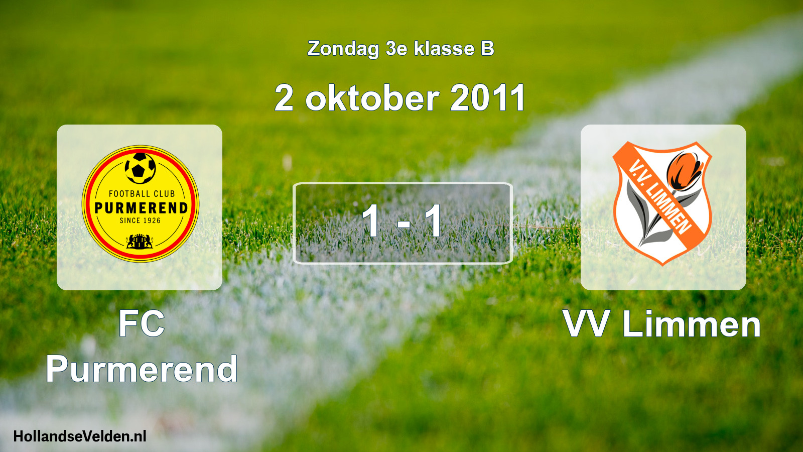 Total number of matches played: FC Purmerend - VV Limmen 1 - 1 (2 October 2011)