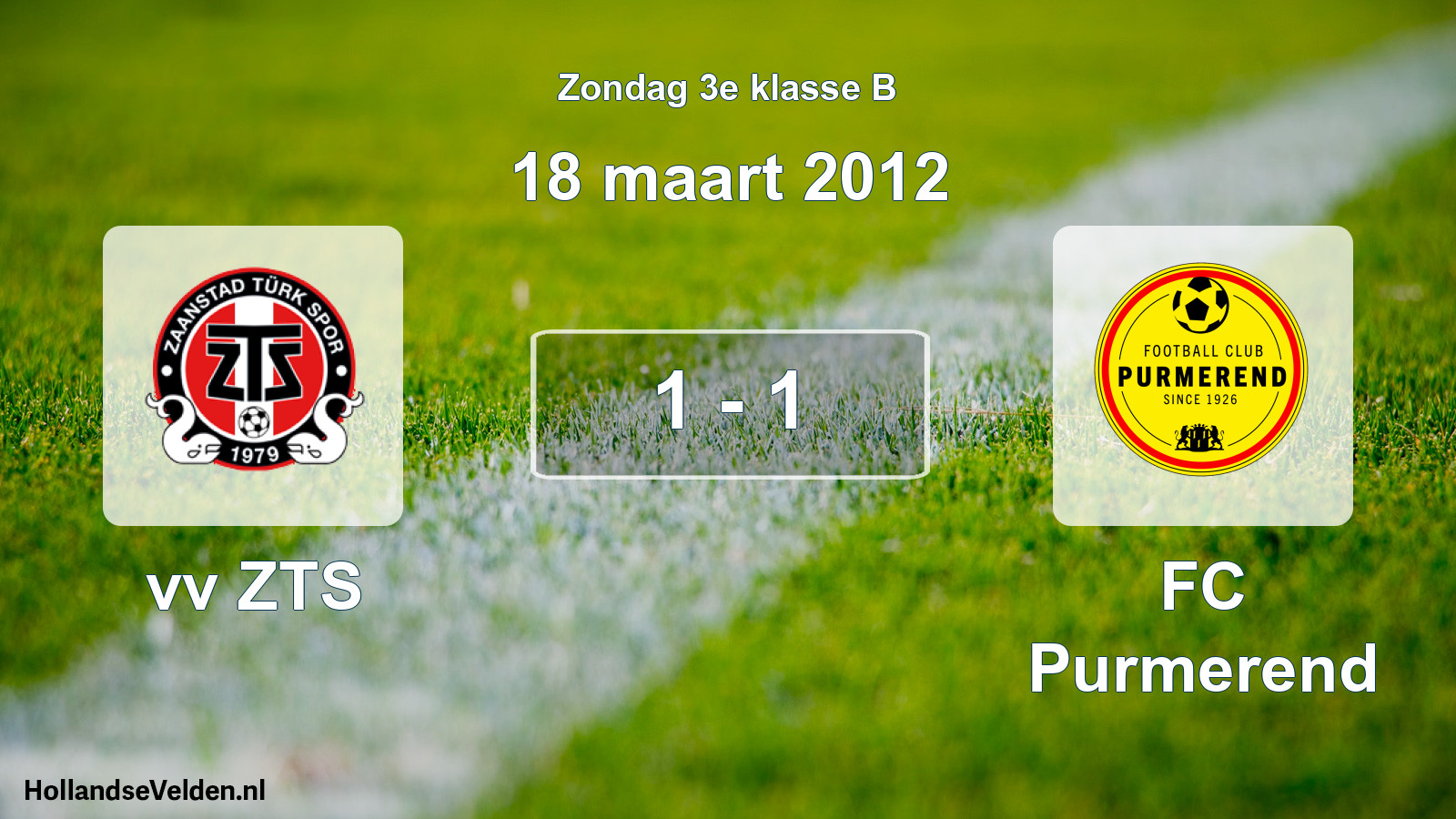 Total number of matches played: vv ZTS - FC Purmerend 1 - 1 (18 March 2012)