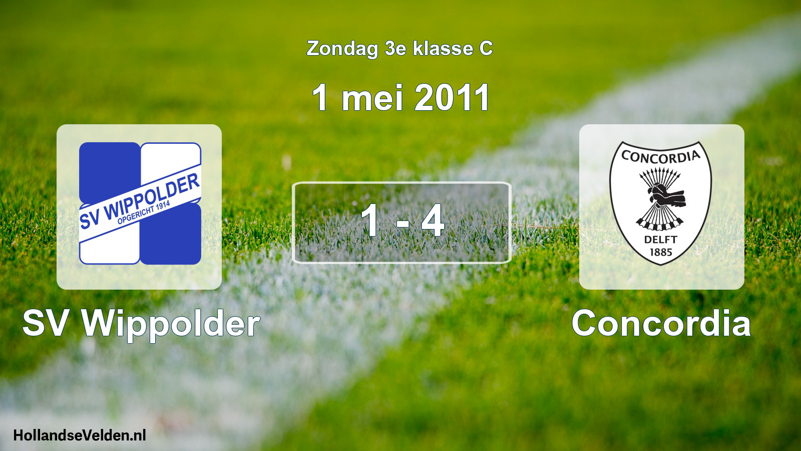 Total number of matches played: SV Wippolder - Concordia 1 - 4 (1 May 2011)