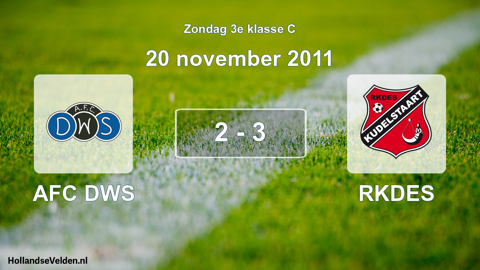 Total number of matches played: AFC DWS - RKDES 2 - 3 (20 November 2011)
