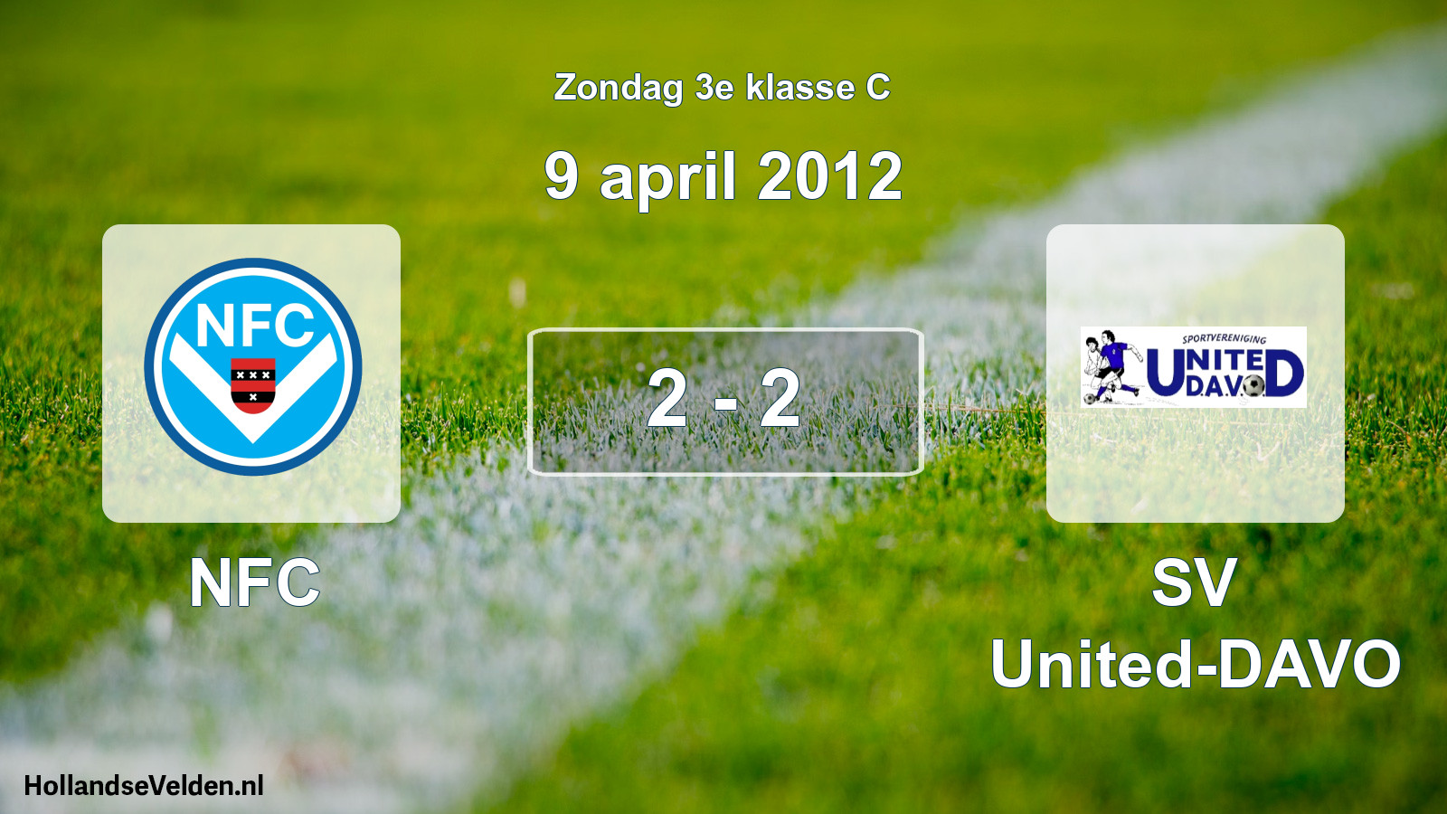 Total number of matches played: NFC - SV United-DAVO 2 - 2 (9 April 2012)
