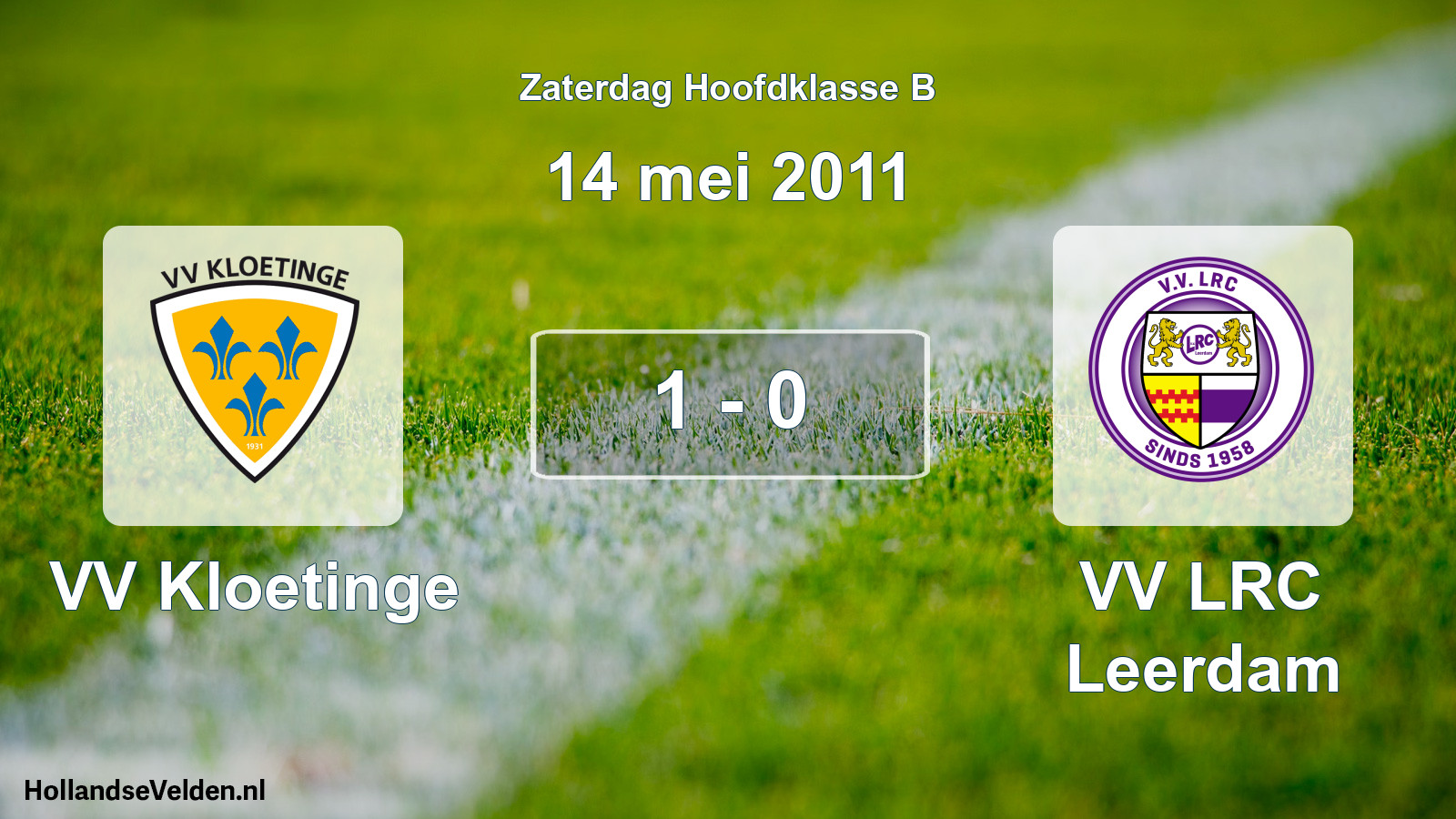 Total number of matches played: VV Kloetinge - VV LRC Leerdam 1 - 0 (14 May 2011)
