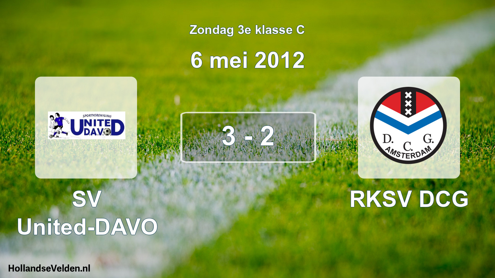 Total number of matches played: SV United-DAVO - RKSV DCG 3 - 2 (6 May 2012)