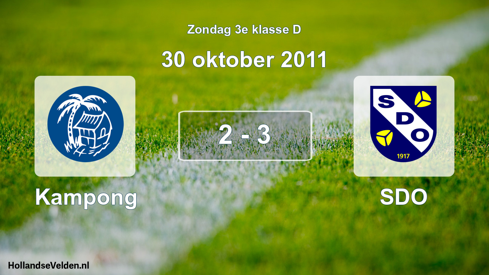 Total number of matches played: Kampong - SDO 2 - 3 (30 October 2011)