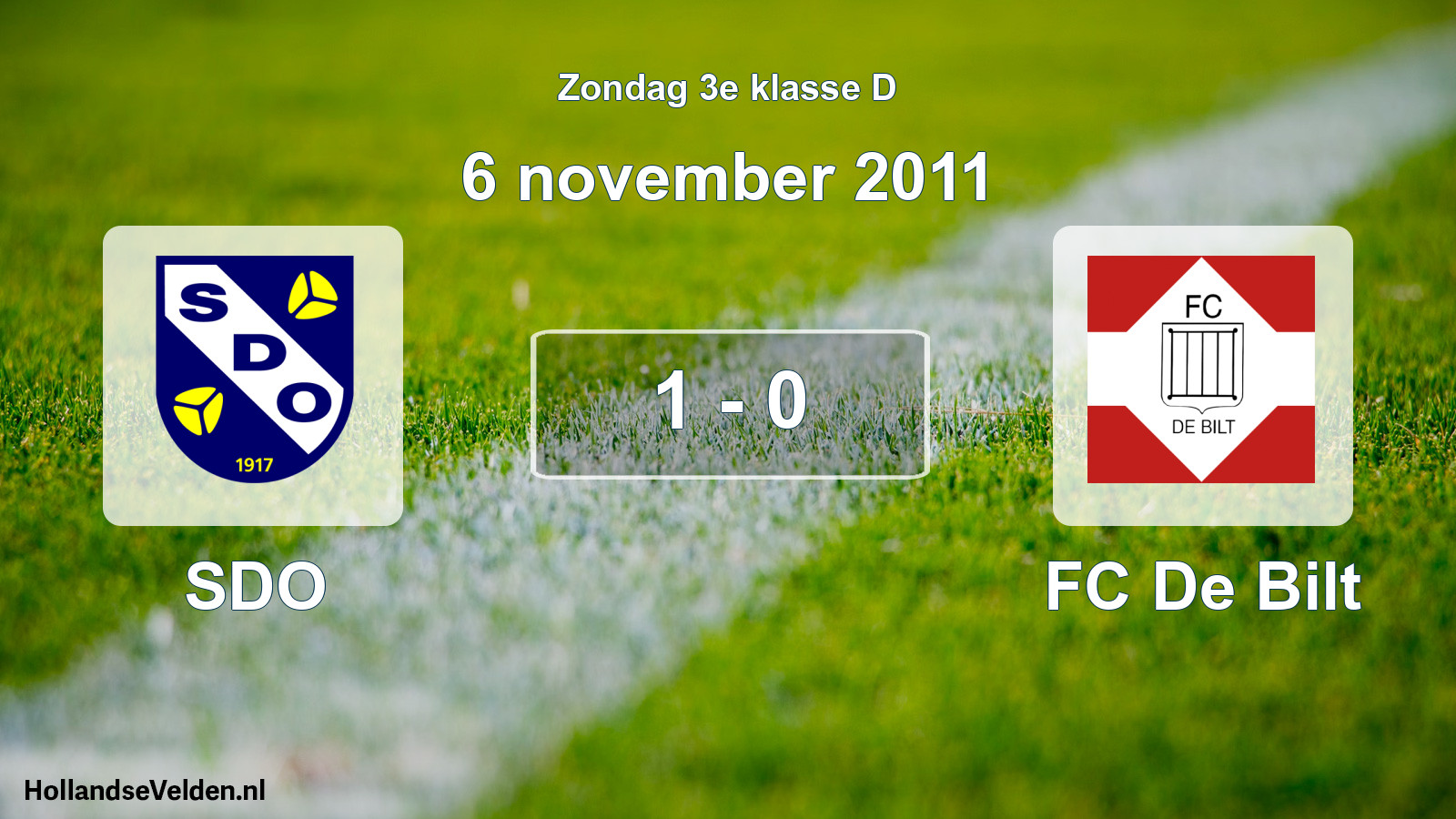 Total number of matches played: SDO - FC De Bilt 1 - 0 (6 November 2011)