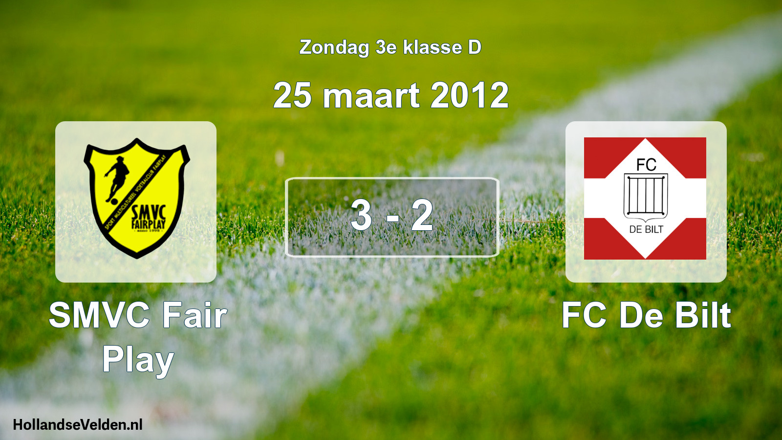 Total number of matches played: SMVC Fair Play - FC De Bilt 3 - 2 (25 March 2012)