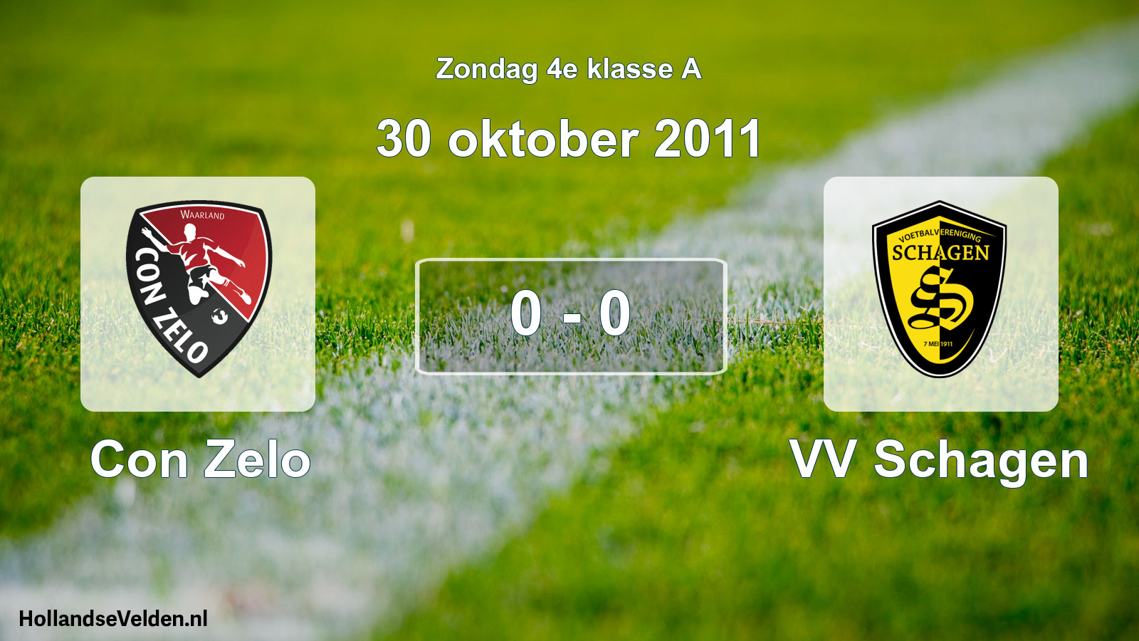 Total number of matches played: Con Zelo - VV Schagen 0 - 0 (30 October 2011)