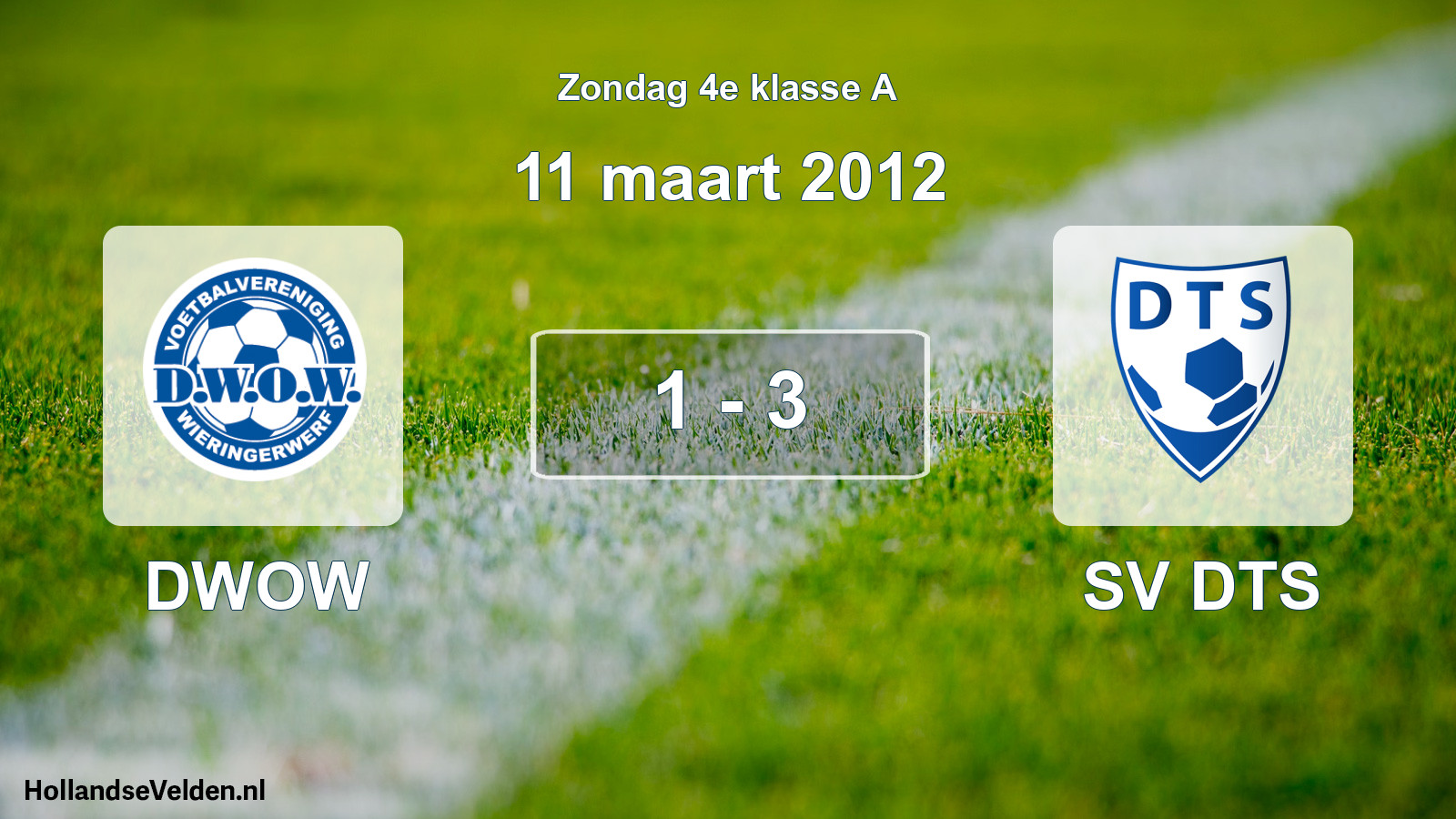 Total number of matches played: DWOW - SV DTS 1 - 3 (11 March 2012)