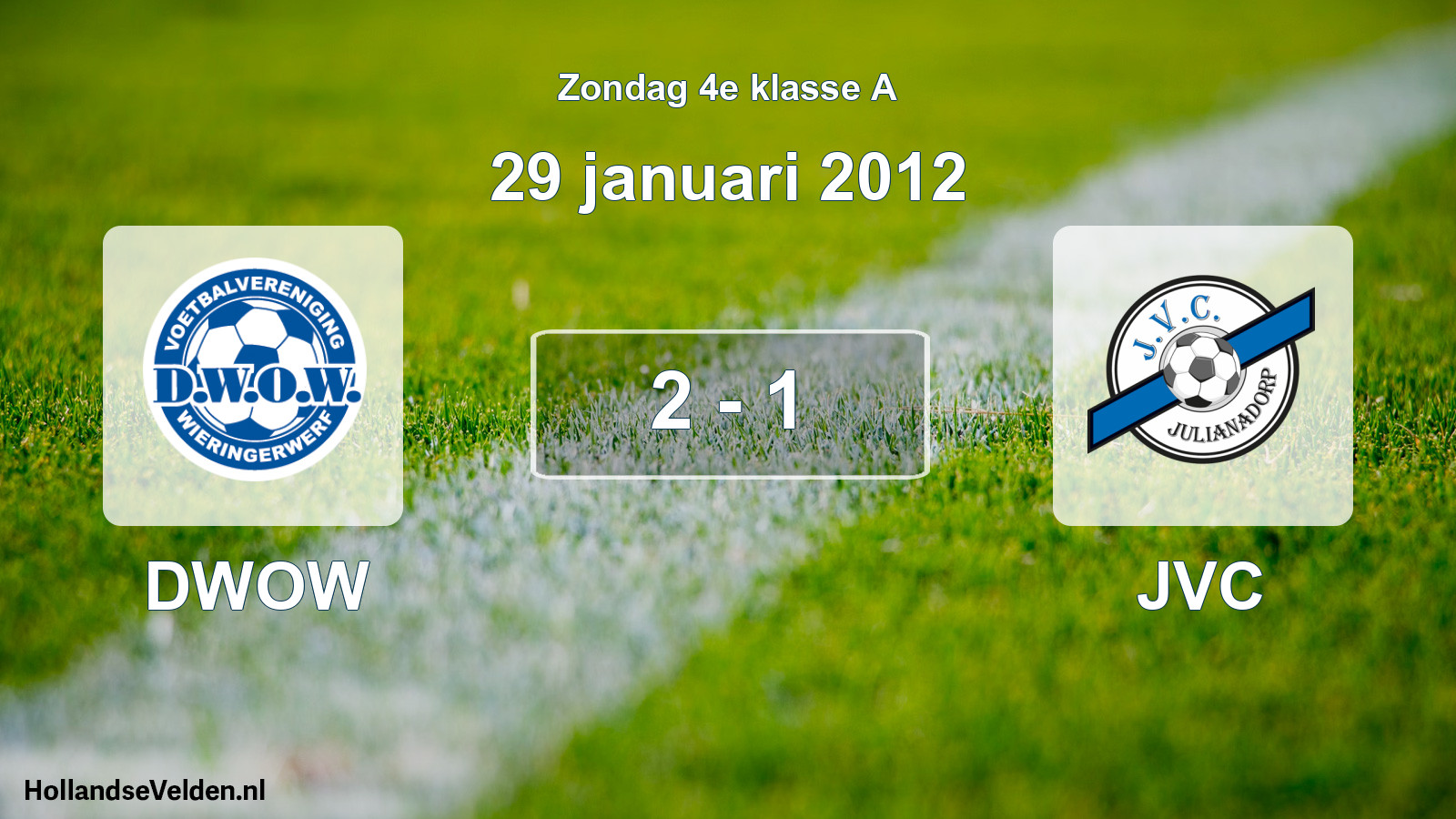 Total number of matches played: DWOW - JVC 2 - 1 (29 January 2012)