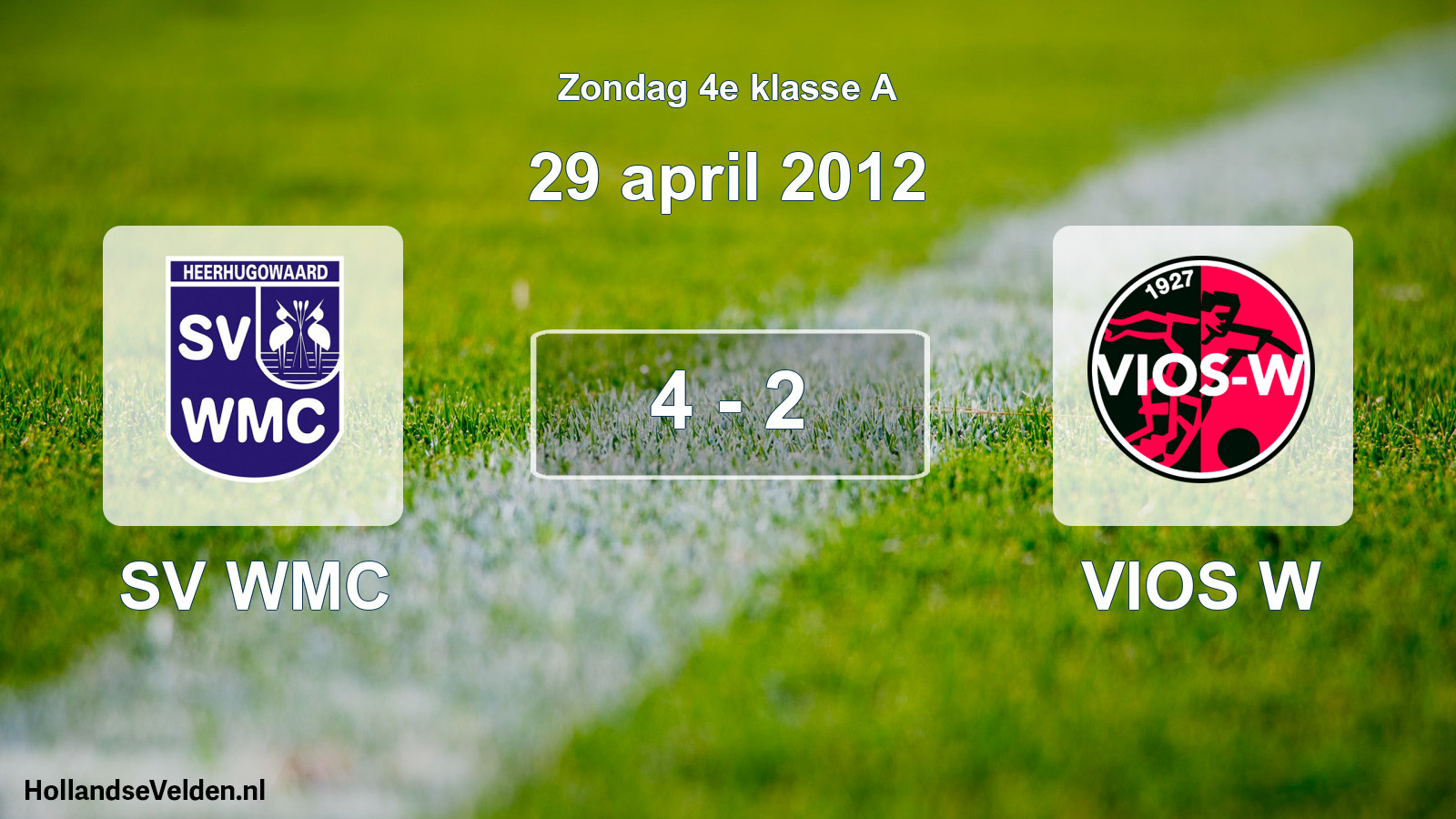 Total number of matches played: SV WMC - VIOS W 4 - 2 (29 April 2012)