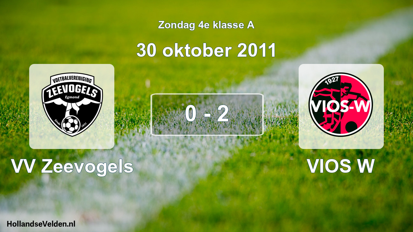 Total number of matches played: VV Zeevogels - VIOS W 0 - 2 (30 October 2011)