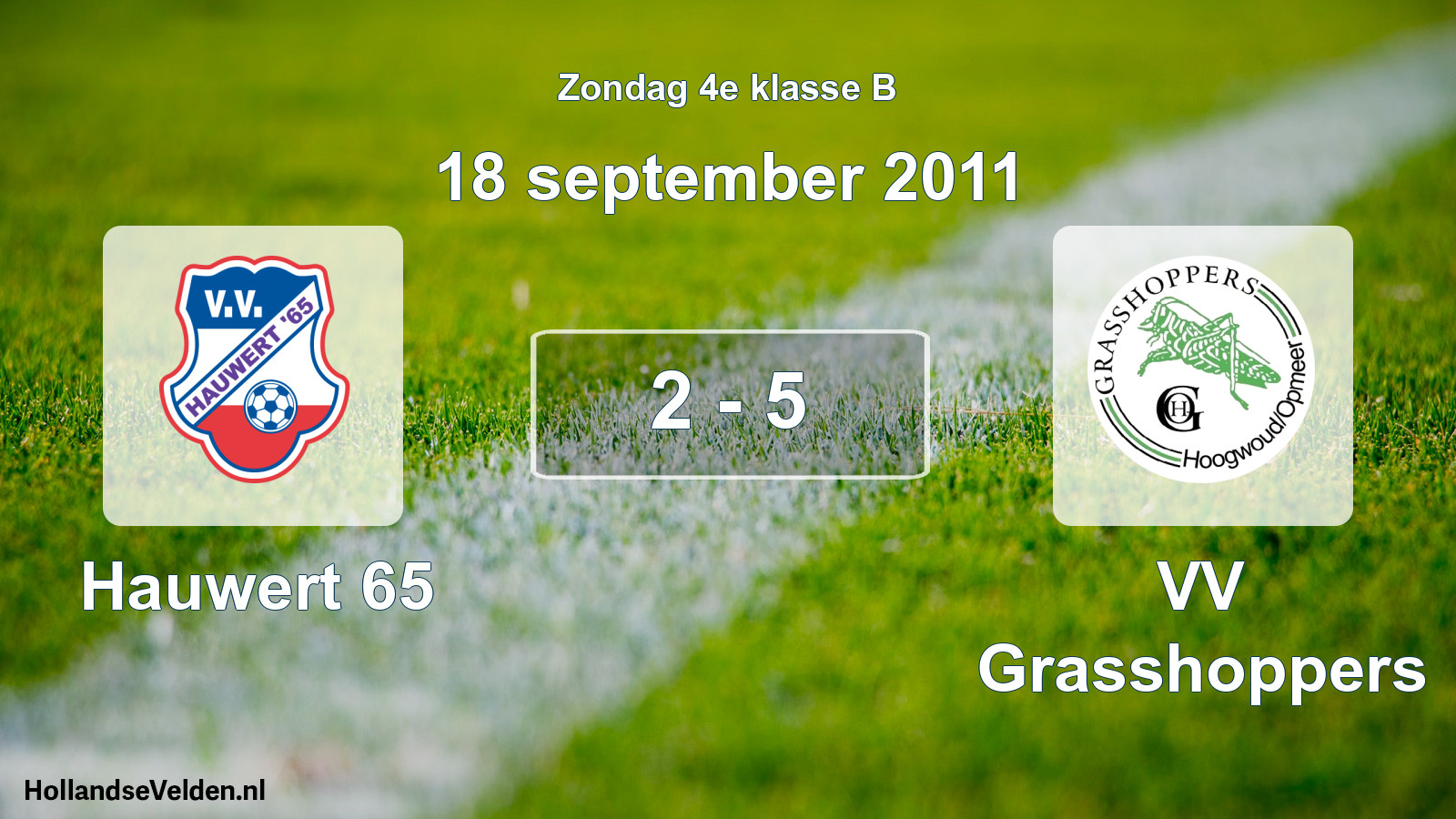 Total number of matches played: Hauwert 65 - VV Grasshoppers 2 - 5 (18 September 2011)