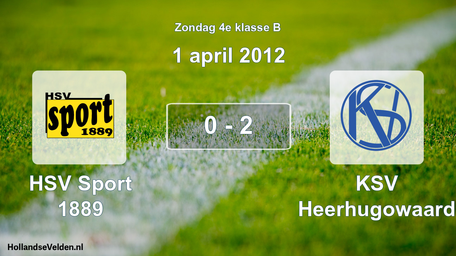 Total number of matches played: HSV Sport 1889 - KSV Heerhugowaard 0 - 2 (1 April 2012)