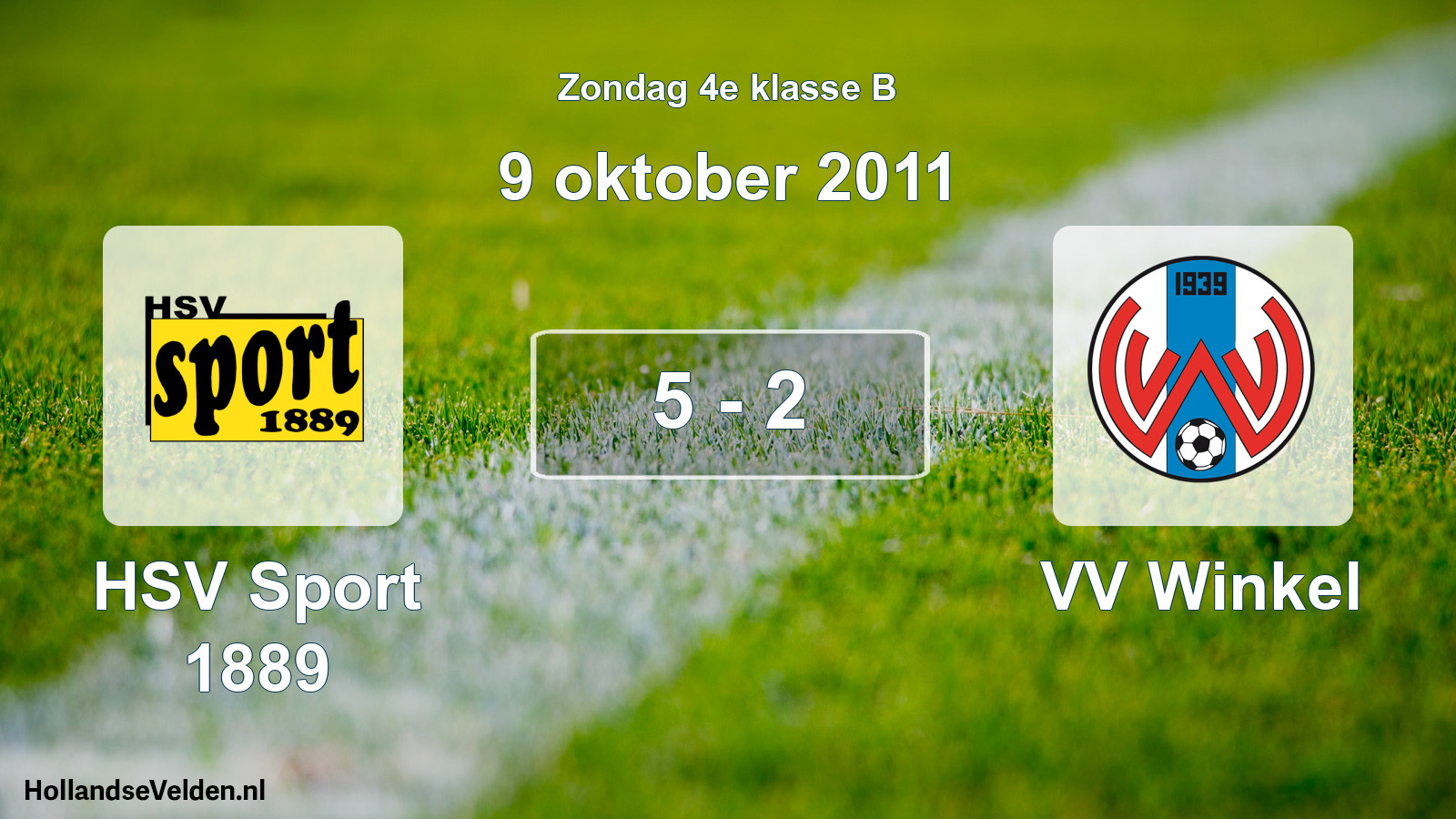 Total number of matches played: HSV Sport 1889 - VV Winkel 5 - 2 (9 October 2011)