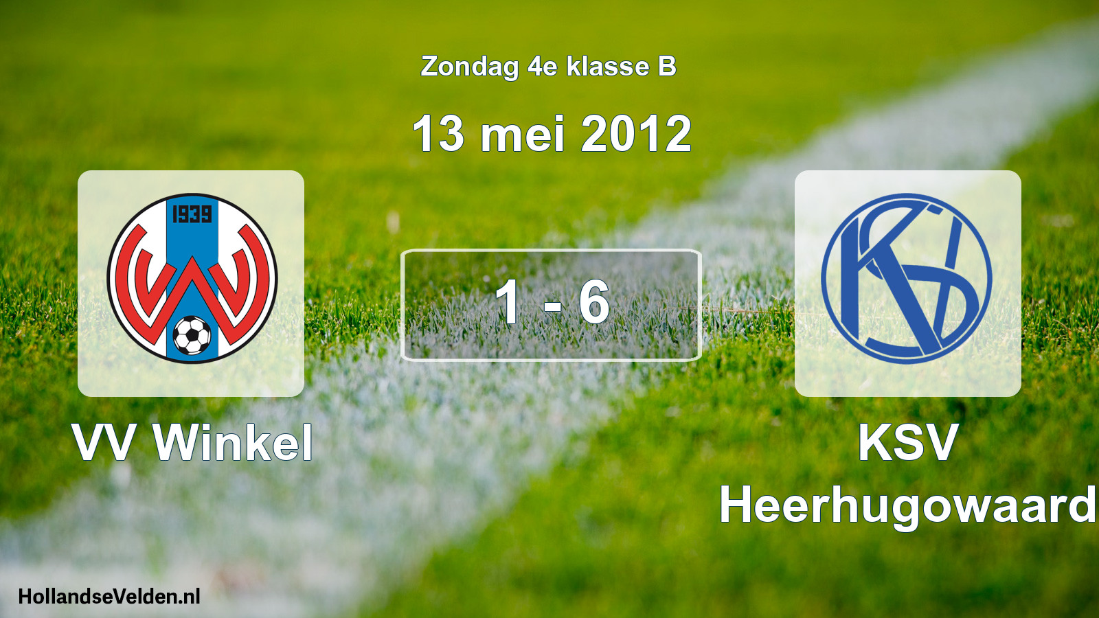 Total number of matches played: VV Winkel - KSV Heerhugowaard 1 - 6 (13 May 2012)
