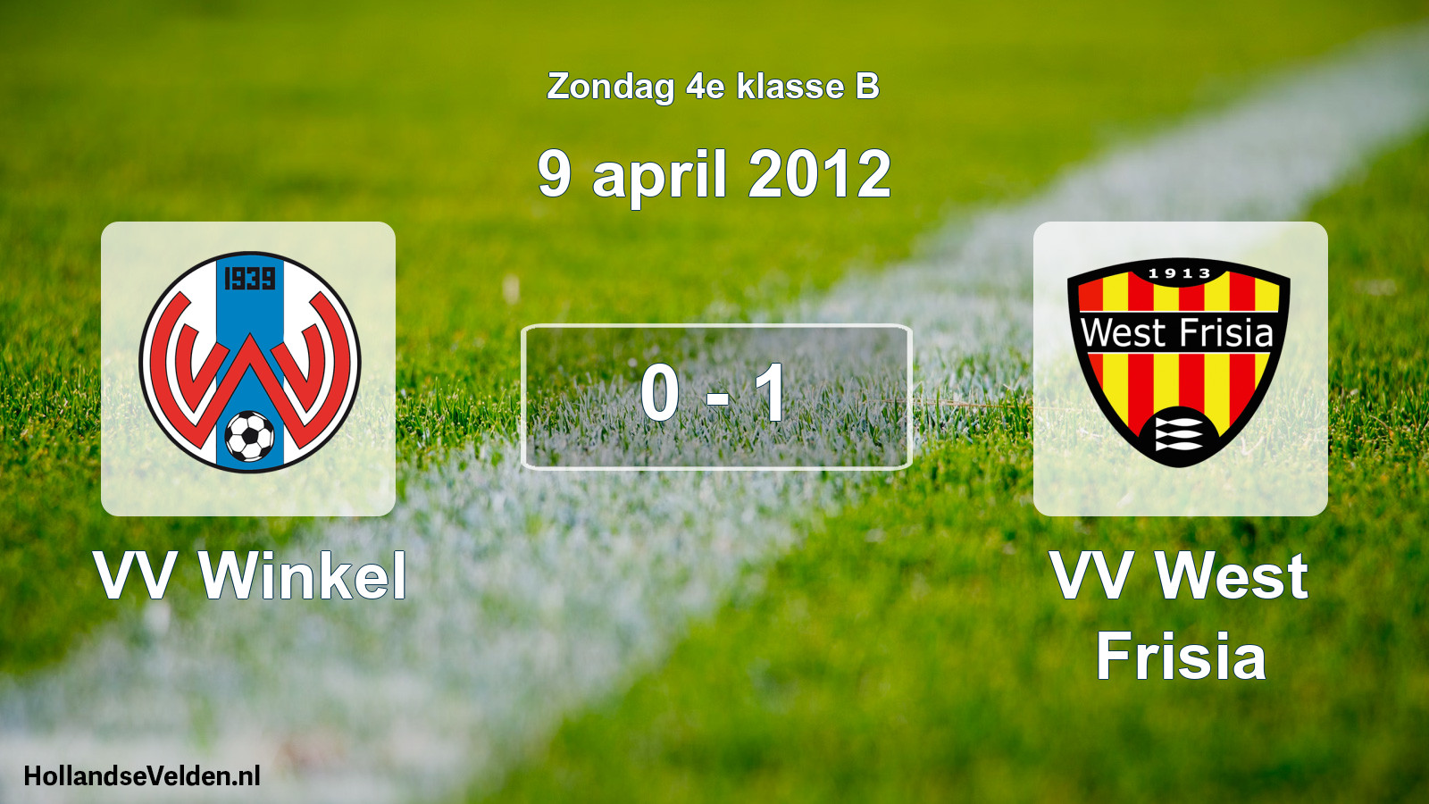 Total number of matches played: VV Winkel - VV West Frisia 0 - 1 (9 April 2012)